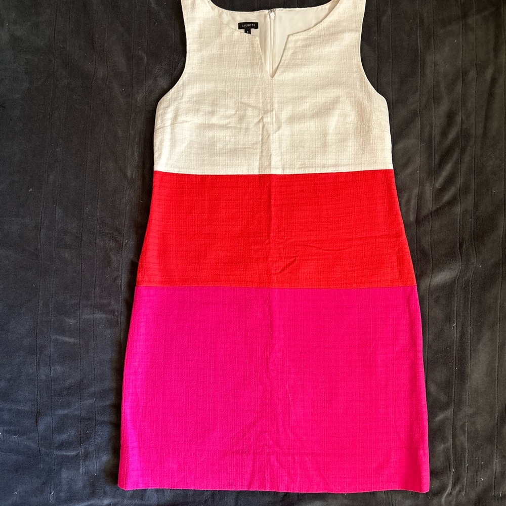 ✨🩷 Talbots Sleeveless Colorblock Midi Dress 🩷✨